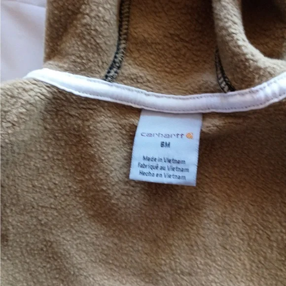 Carhartt Toddler Brown Fleece Hoodie Half Zip Kangaroo Pocket Size 3T - Picture 7 of 8